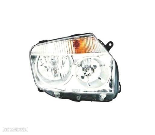 FAROL DIR OPTICAS PARA DACIA DUSTER 10- FUNDO CROMO - 1