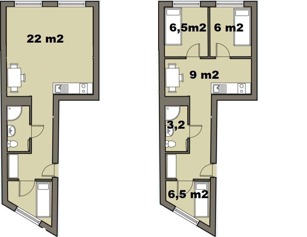 3 pokoje na Łazarzu-13