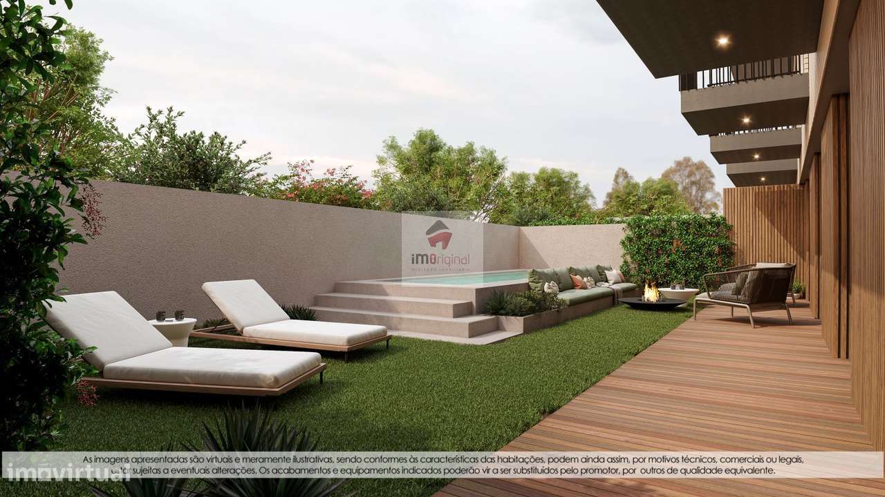 WHITE II j/praias, T2+Office c/ jardim e deck, BOX 2 carros-13