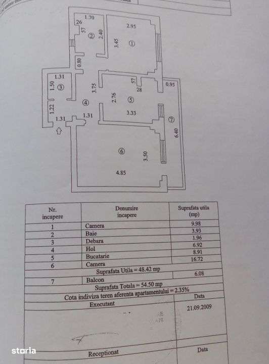 - Apartament 2 camere 54mp, Etaj 1, zona Radu Negru - Imagine principală: 2/7