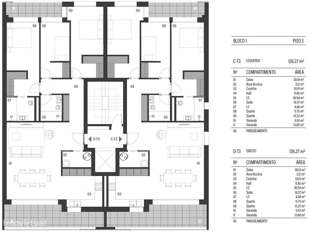 T3 Moderno no Montijo com parqueamento e varandas – 126 m² de área-13