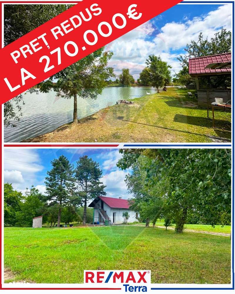 3.7 ha TEREN INTRAVILAN cu CASA si  BALTA PESTE - Imagine principală: 1/9