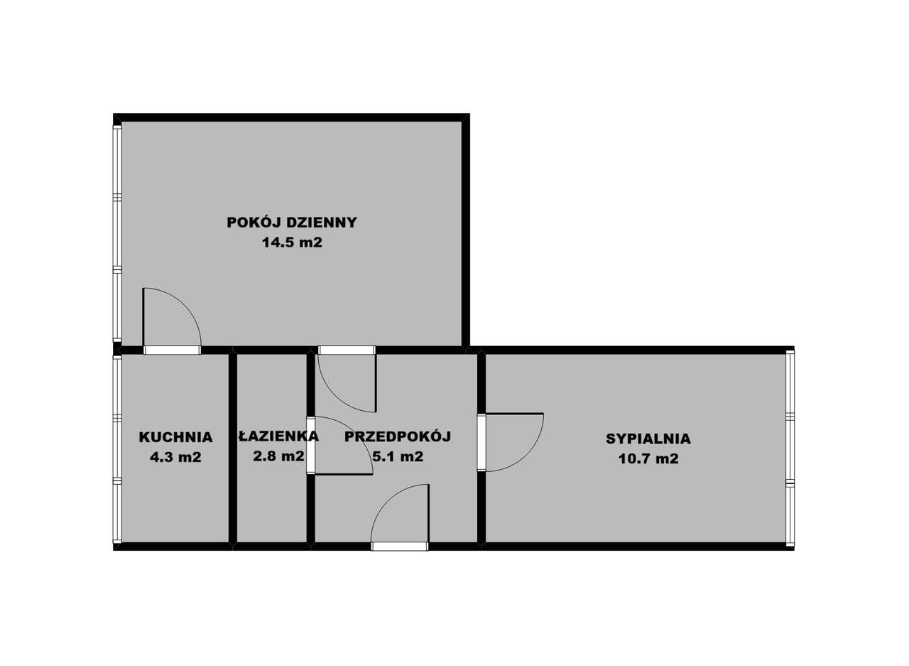 2 pokoje na parterze do remontu - ul. Rojna 10-8