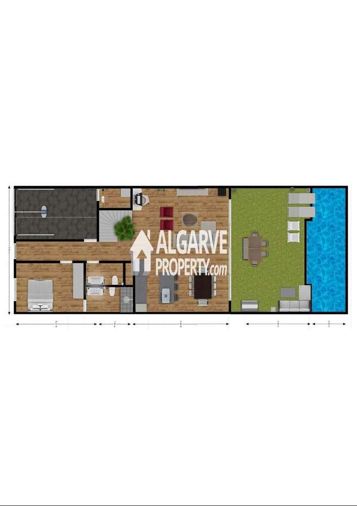 Terreno Urbano com Garagem e Piscina no Centro de Faro - Grande imagem: 3/13