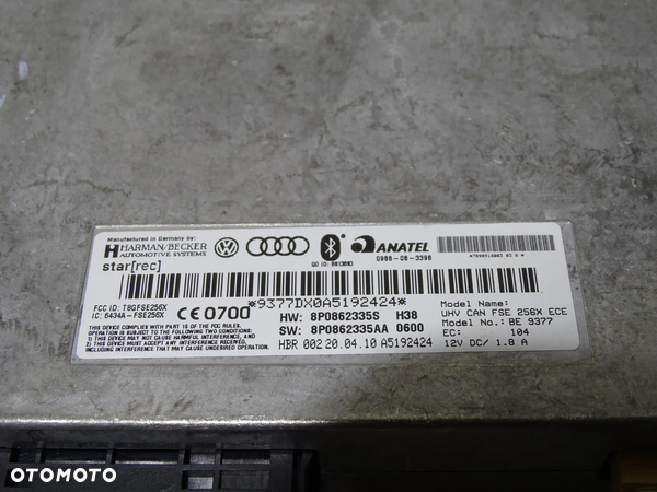 MODUŁ BLUETOOTH 8P0862335S AUDI A3 8P LIFT SKODA VW SEAT F-VAT - 2