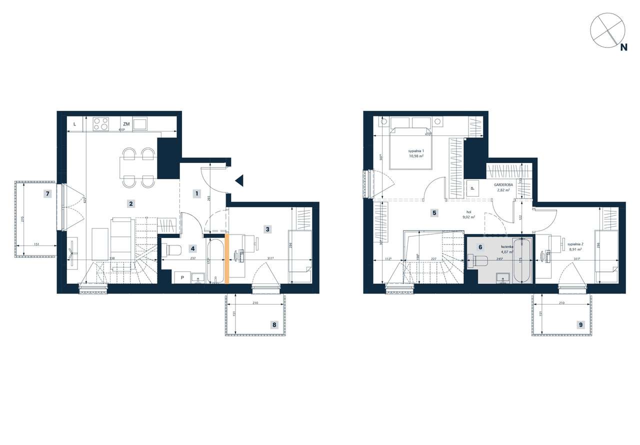 2-poziomowe, 3 balkony, stan deweloperski-5