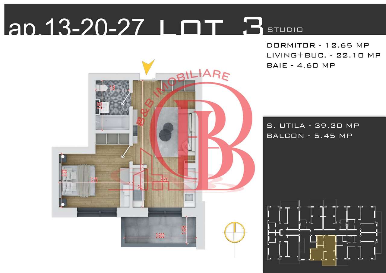 Apartament 2 camere Promo Parcare Titan-Theodor Pallady