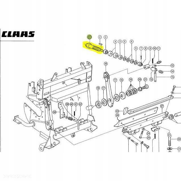 TRZPIEŃ CLAAS JAGUAR REGULACJA STALNICY 0009847151 - 2