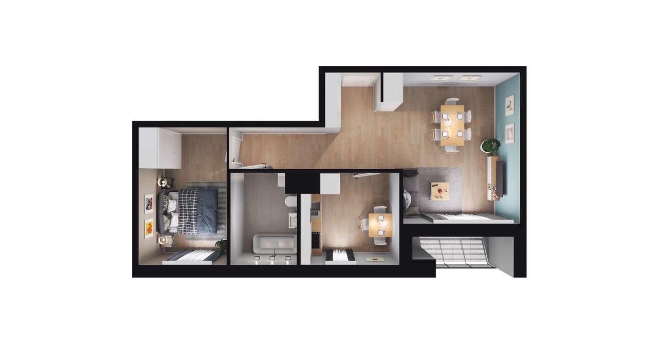 Ursus Classic | mieszkanie 2-pok. |C1_13 - Pełny obrazek: 3/9