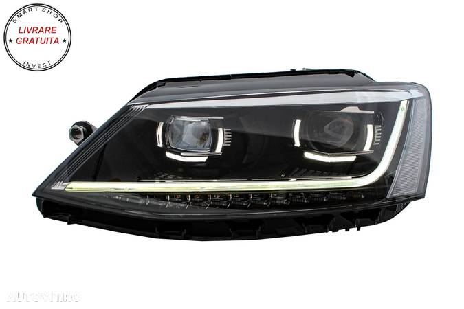 Faruri LED DRL VW Jetta Mk6 VI (2011-2017) Semnal Dinamic Secvential Xenon Matrix - livrare gratuita - 4