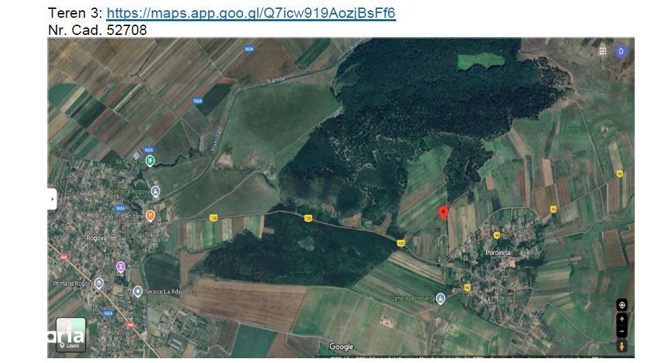Cota de 1/2 din teren extravilan, comuna Rogova, Jud Mehedinti CP25499 - Imagine principală: 3/3