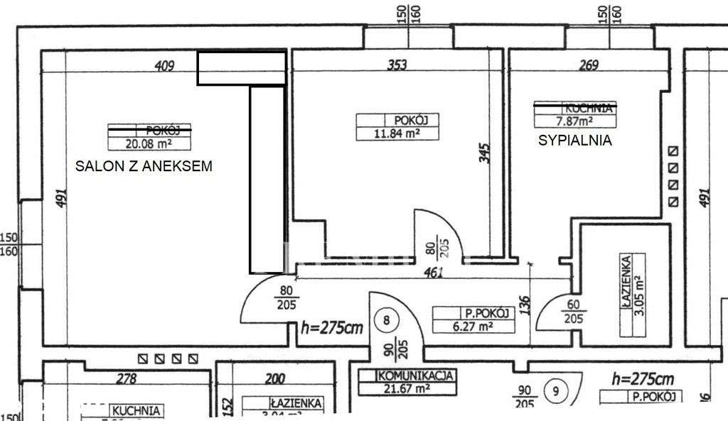 Okazja 50m2 3 pokoje na 2 piętrze po remoncie-7