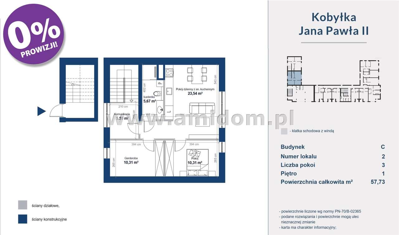 Mieszkania w kameralnym bloku obok stacji PKP-1