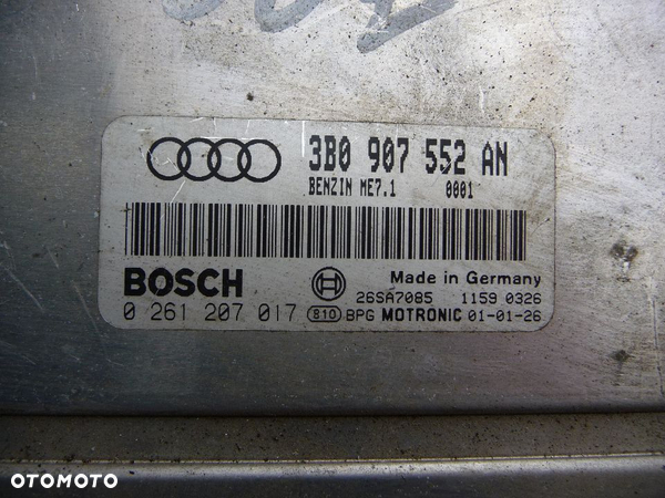 AUDI A4 B5 A6 C5 KOMPUTER STEROWNIK SILNIKA 3B0907552AN - 2