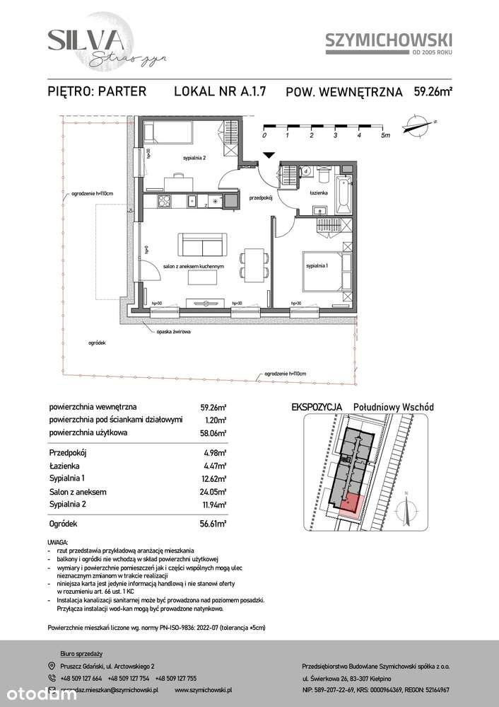 Przestronne mieszkanie z ogródkiem - Pełny obrazek: 2/9
