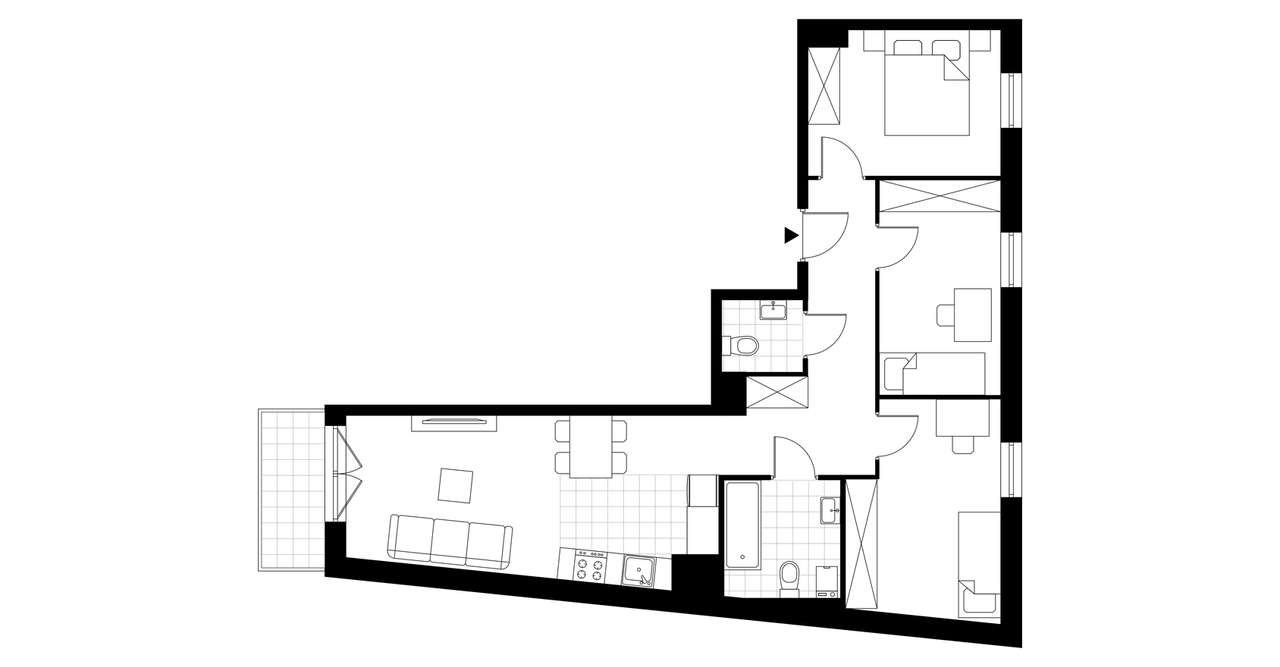 4-pokojowe mieszkanie 66m2 + balkon Bezpośrednio - Pełny obrazek: 3/6