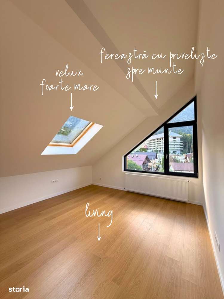 BUȘTENI | Mansardă înaltă | 2 camere | Curte | Parcare | Comision 0% - Imagine principală: 3/15