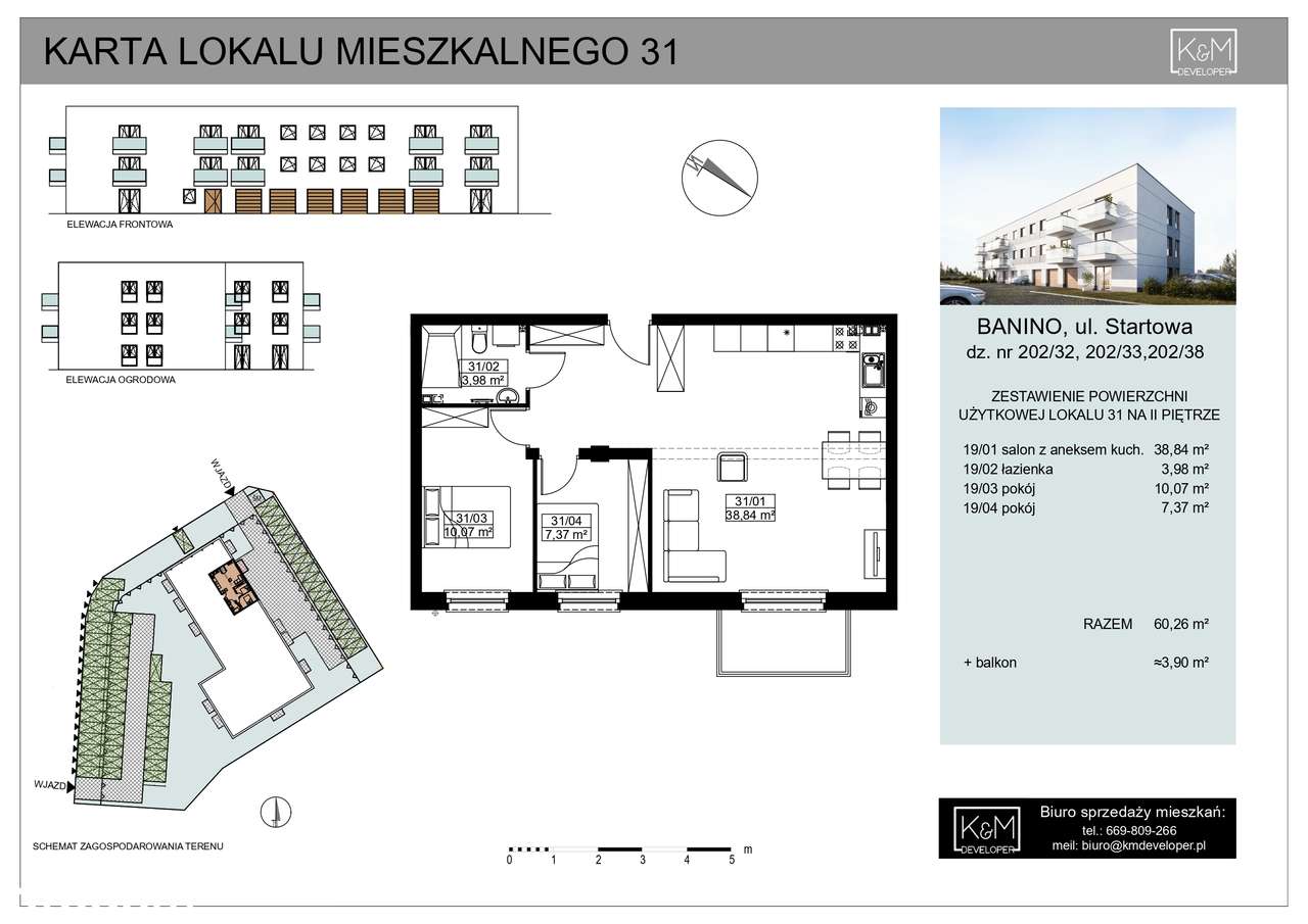 Mieszkanie 60,26 m2 z Balkonem BANINO - Pełny obrazek: 5/6