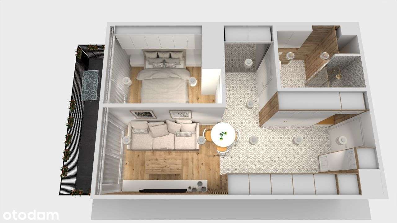 Loft Rzeszów 2 pokoje duży balkon - Pełny obrazek: 3/19