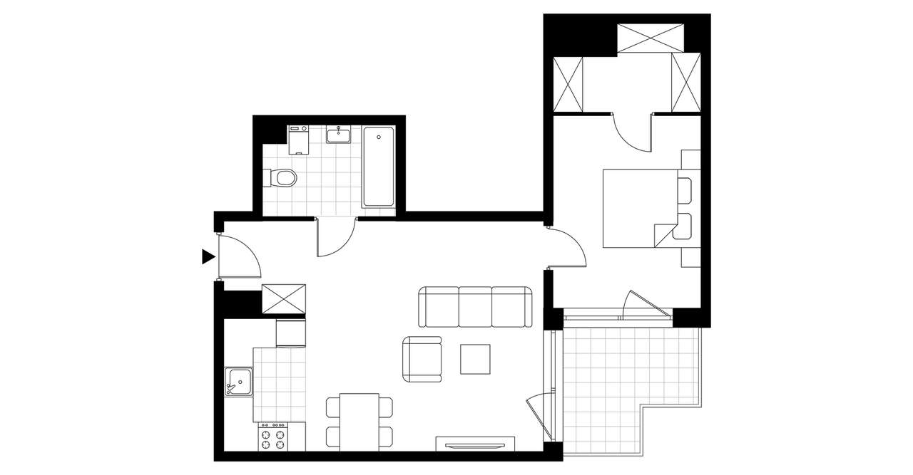 2-pokojowe mieszkanie 51m2 + balkon Bez Prowizji - Pełny obrazek: 3/8