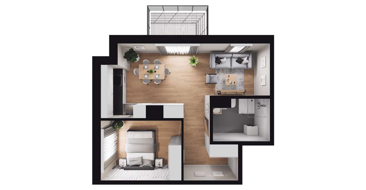 Osiedle Winogronowa Park |mieszkanie 2-pok. |B2.22 - Pełny obrazek: 3/8