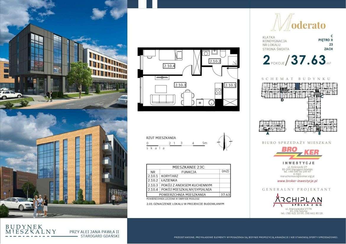 Moderato I​I​I | mieszkanie 2-pok. | C23 - Pełny obrazek: 2/7