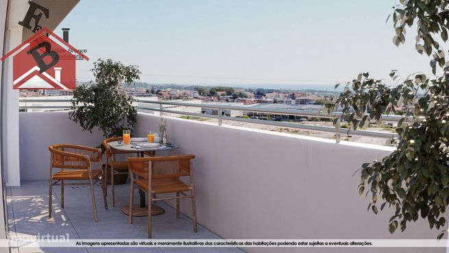 T2 mais 1 NOVO AMPLA VISTA MAR 150M2 SANTA MARINHA GAIA 349.000€-2