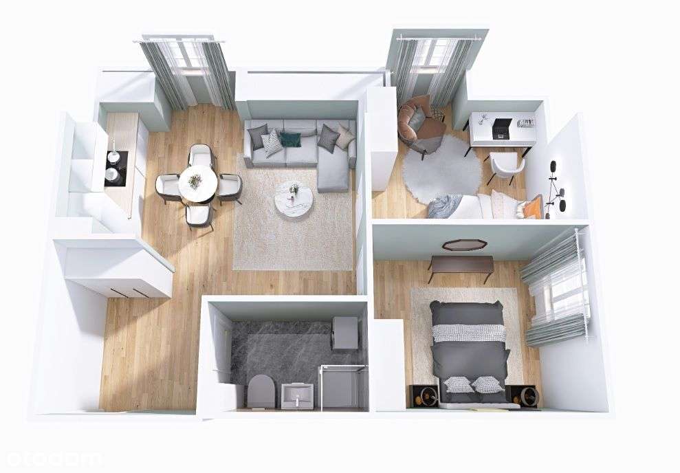 Nowa Cena || Green View || Mieszkanie 2A4 || 49,88m2 - Pełny obrazek: 2/9