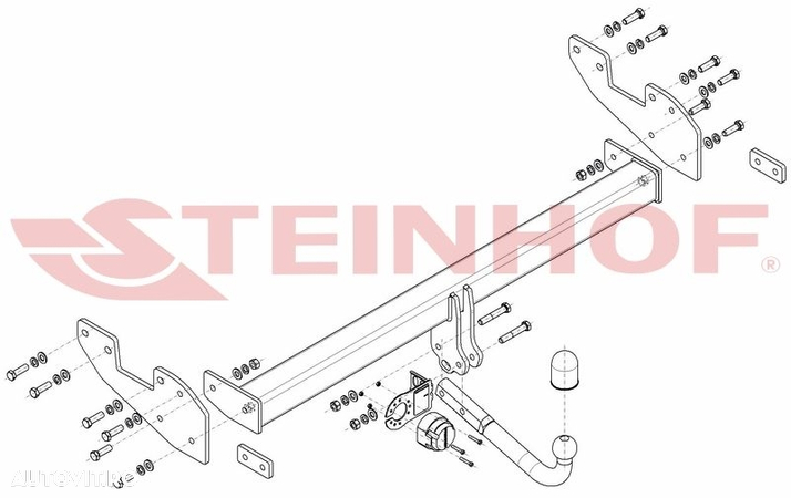 Carlige auto de remorcare Toyota Hilux - Revo - 2