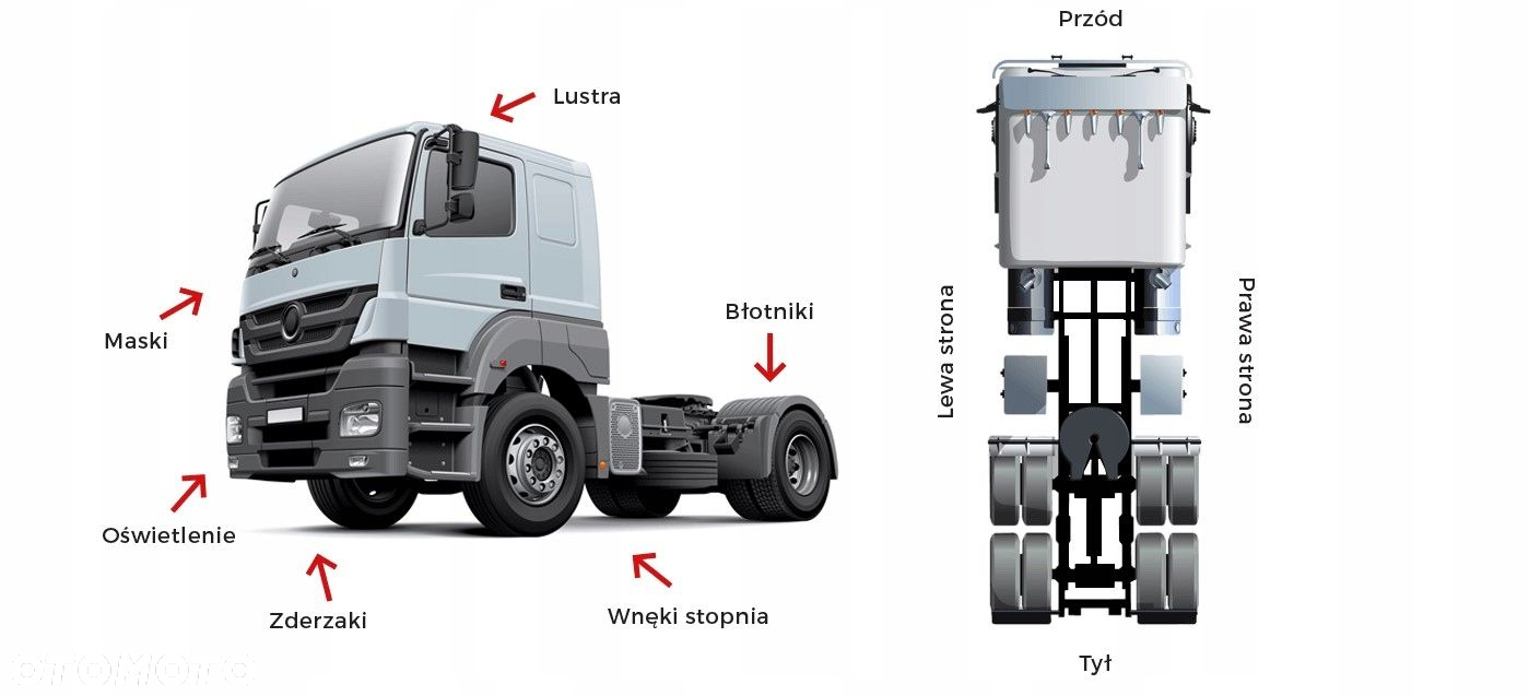 MERCEDES ACTROS AXOR LAMPA ZESPOLONA TYŁ LEWA - 4