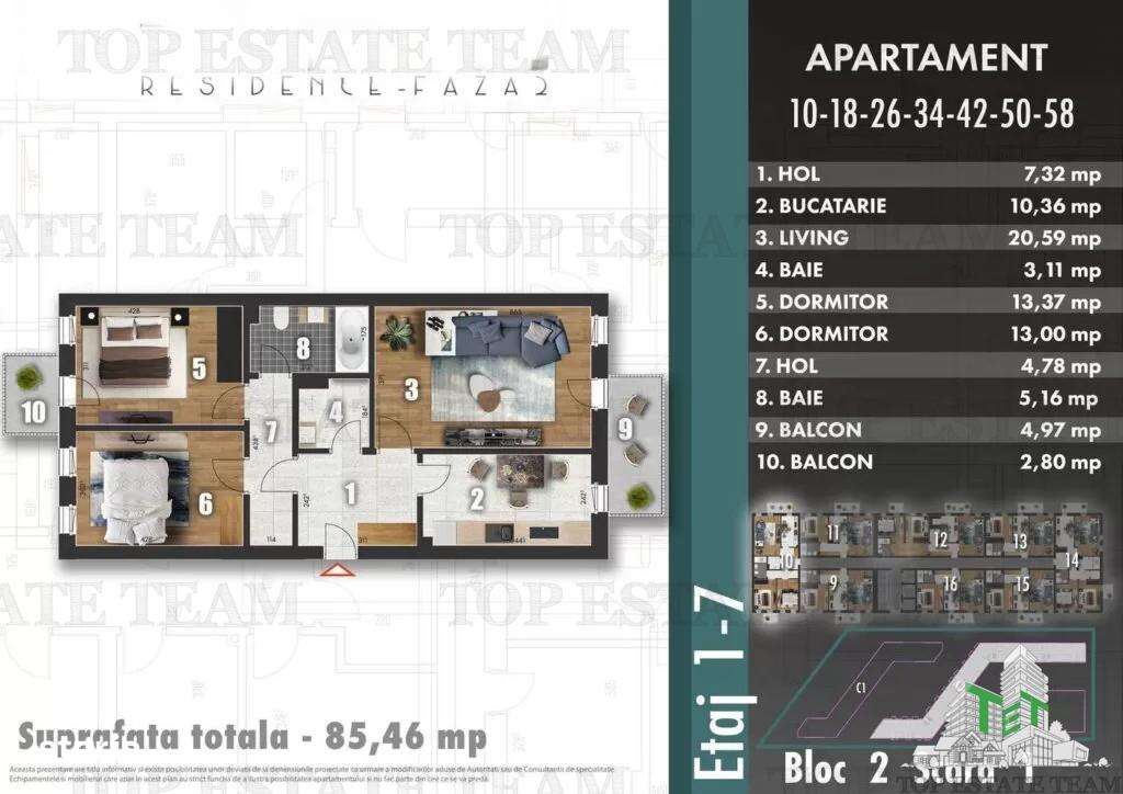 Reduceri! Apartament spatioasa de 3 camere, bloc nou, zona Berceni