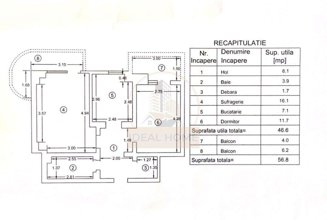 2 CAMERE DECOMANDAT - ETAJ INTERMEDIAR - MOBILAT SI UTILAT - ZONA GARA-5