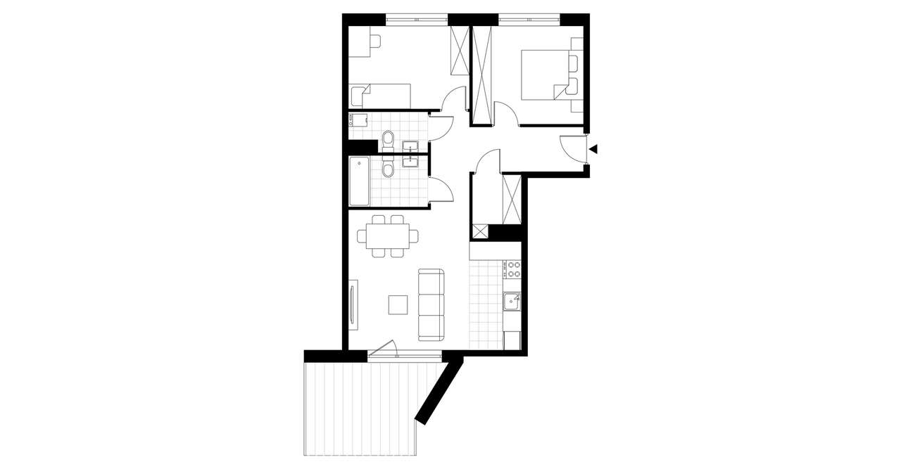 3-pokojowe mieszkanie 64m2 + balkon - Pełny obrazek: 3/8