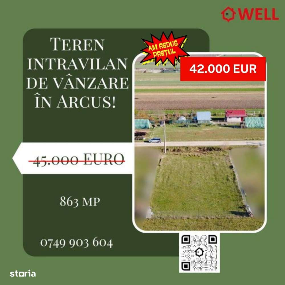Teren intravilan de vânzare în Arcus! - Imagine principală: 1/4