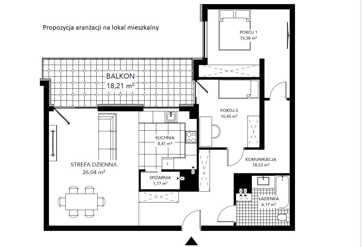 Apartament z TARASEM w cichym zakątku na Wspólnej-16