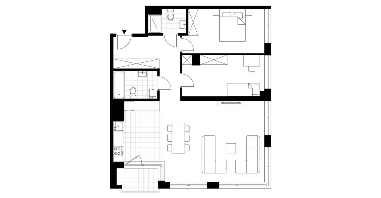 3-pokojowe mieszkanie 78m2 + loggia - Pełny obrazek: 3/8