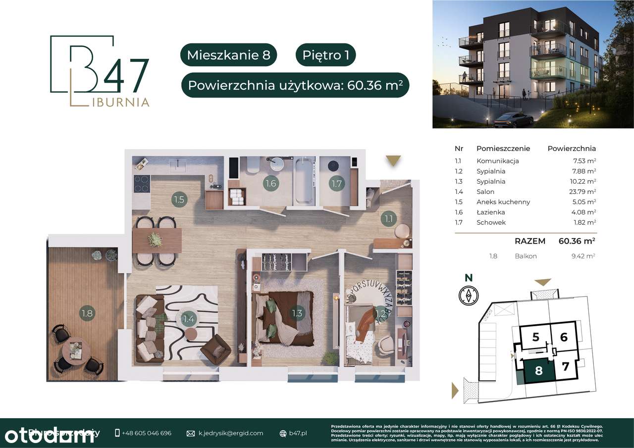 Nowa inwestycja | Apartamenty B47 | Odbiór 2027 | M8 (lokal M6)