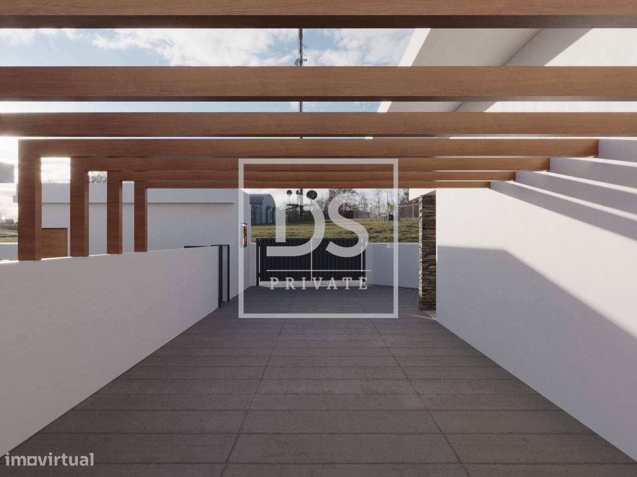 Moradia T3 Térrea unifamiliar de arquitetura moderna em fase de constr-4