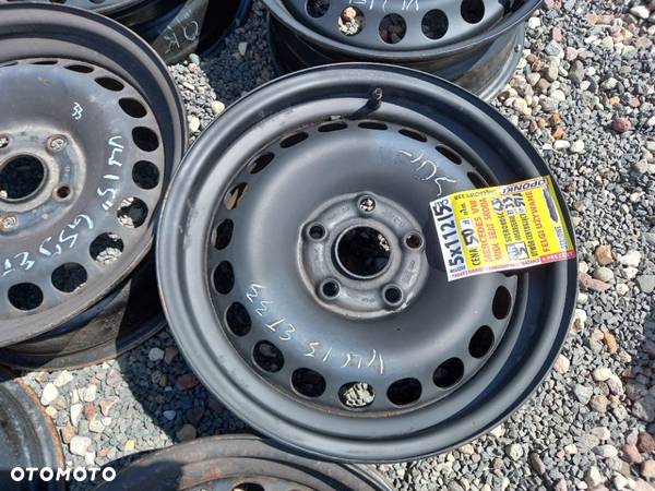 5x112 15 felgi stalowe VW GOLF JETTA PASSAT TURAN SEAT SKODA AUDI A4 A6 KOŁO ZAPASOWE - 10