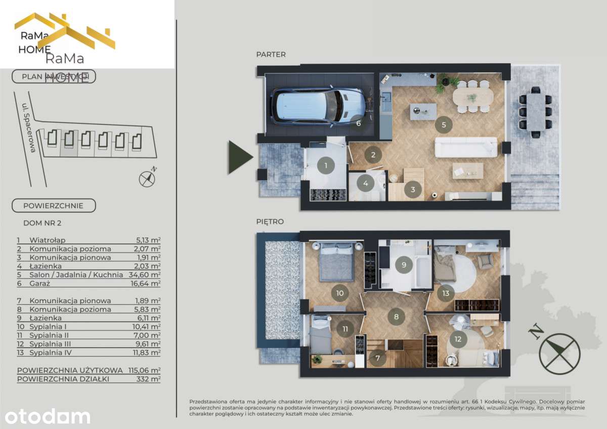 115,06 m² | Garaż • Ogród • 4 sypialnie-4