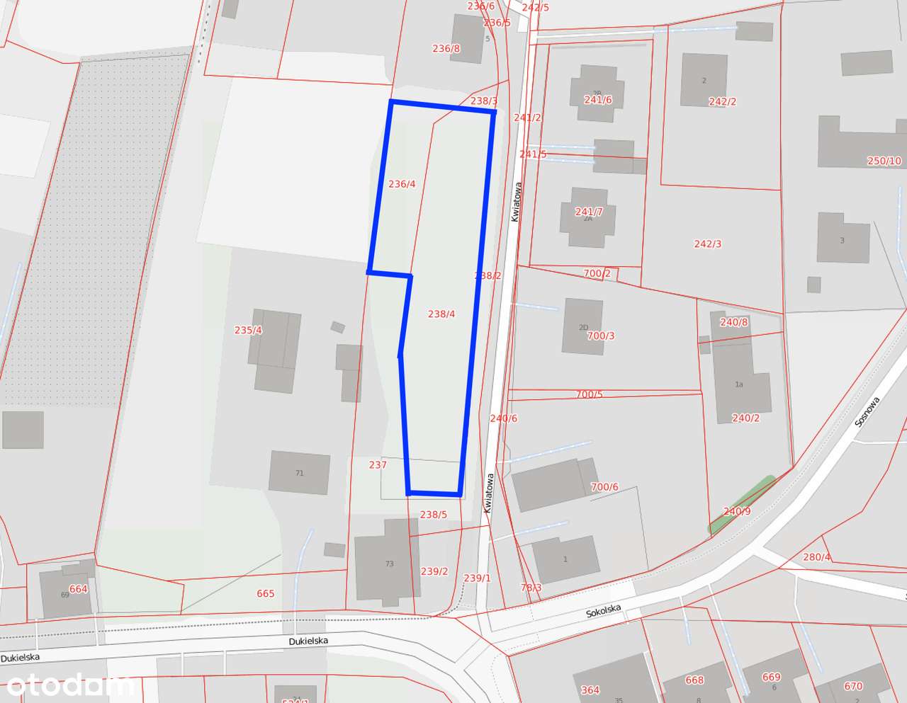 Działka z fundamentem i projektem + miejsce na 3 kolejne domy (Sokół)