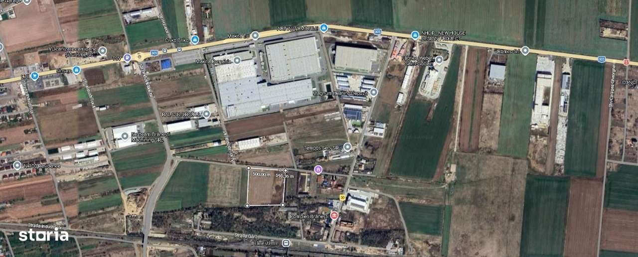 Teren industrial 23.239 mp, 150 m deschidere – Str. Lavandei, Brănești-0