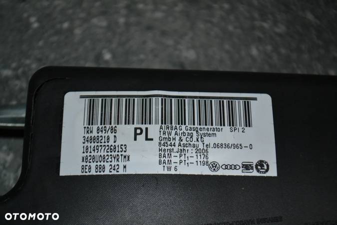 AUDI A4 B7 PODUSZKA POWIETRZNA AIRBAG FOTELA PRAWA 8E0880242M - 2