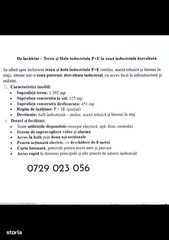 De vanzare Hala cu teren 1300 mp Craiovei-Cipcosmar - Imagine principală: 4/4