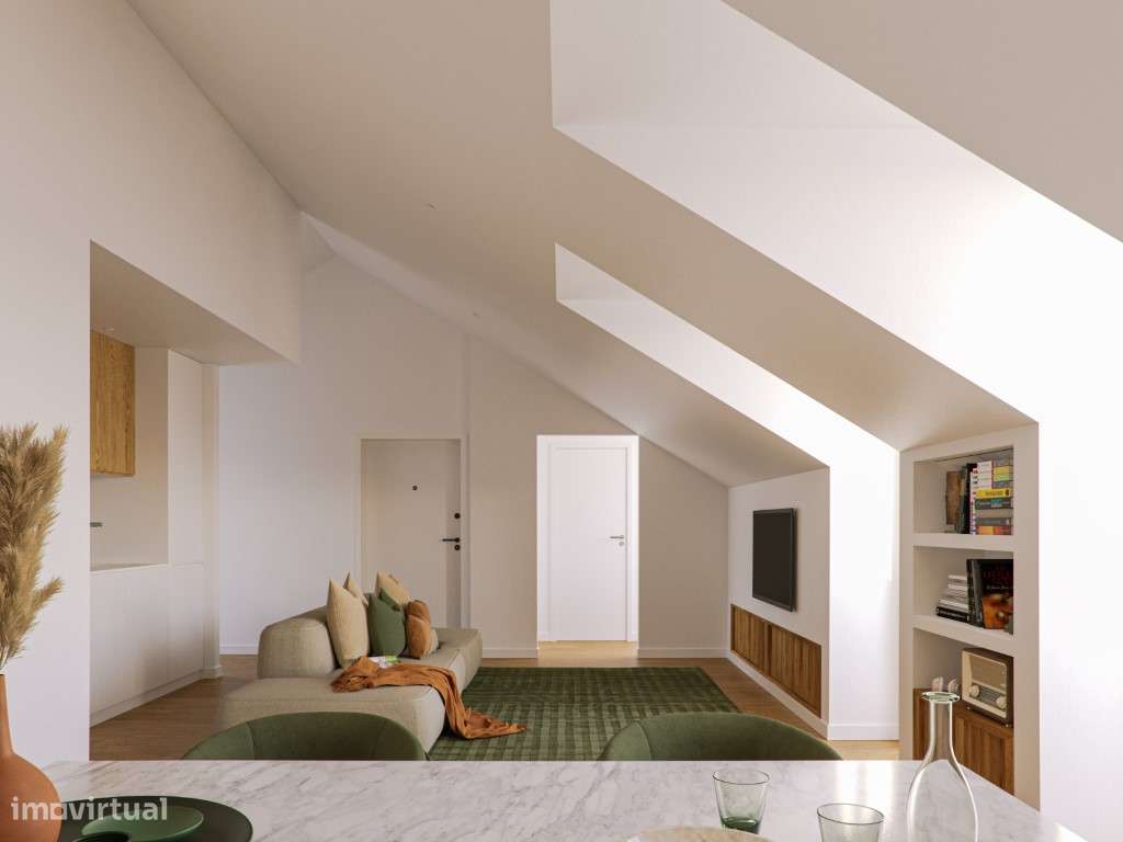 Apartamento com vista num condomínio com Jardim e piscina Arroios-18