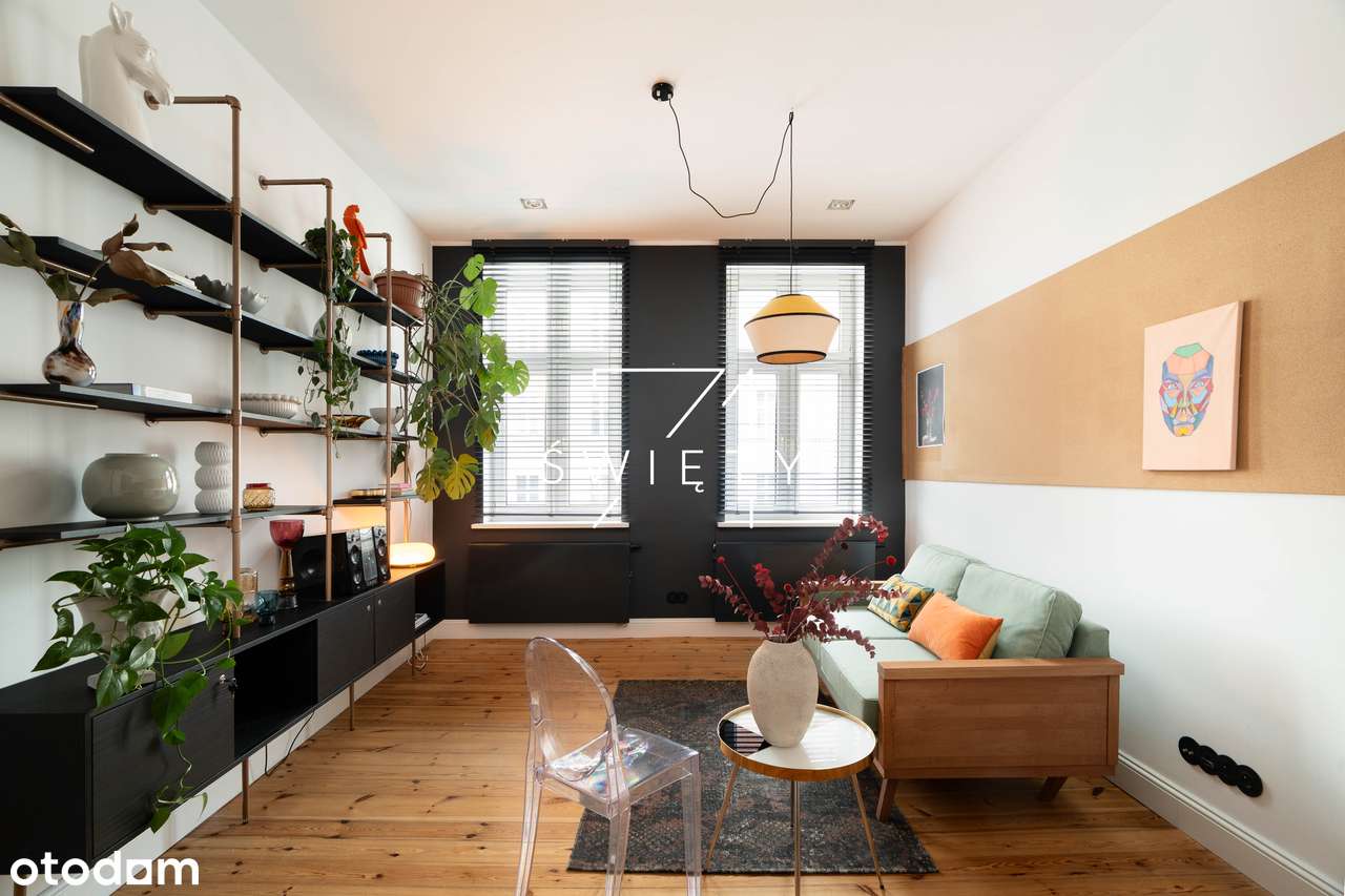 Designerskie 2 pokoje w kamienicy | Górna Wilda | Drewniana podłoga-3