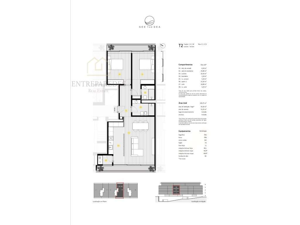 Apartamento T2 para comprar, junto ao mar e o rio com excelentes ac... - Grande imagem: 4/33