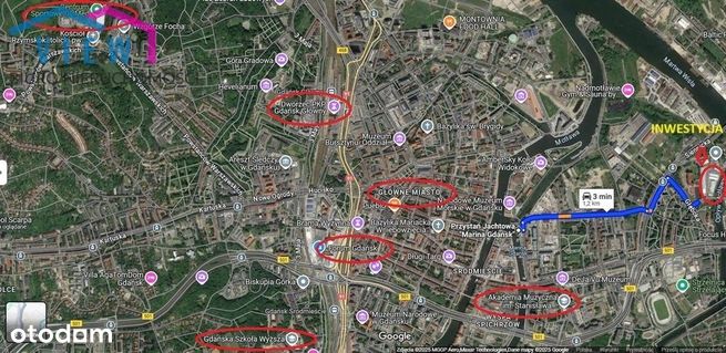 1km do Mariny/10min pieszo do Starówki/blisko Pkp