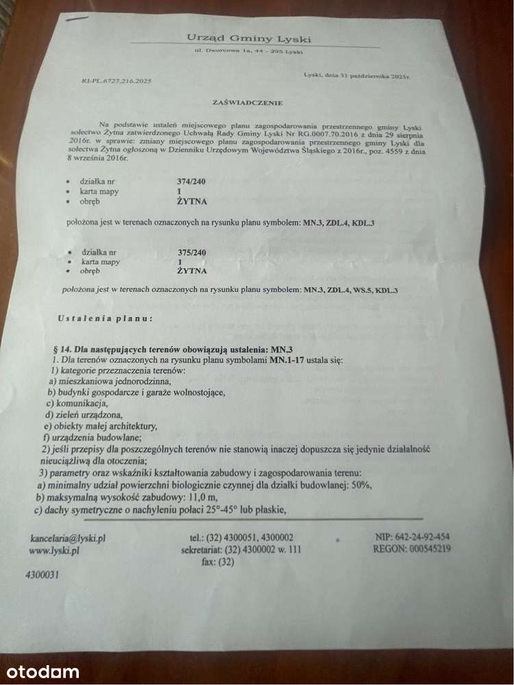 Działka budowlana ul. Sobieskiego Żytna - Pełny obrazek: 5/7