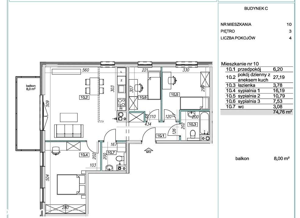 4 pokoje gotowe do odbioru blisko Parku Śląskiego-4
